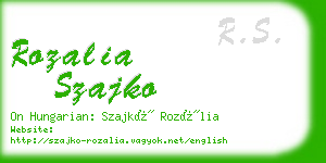 rozalia szajko business card
